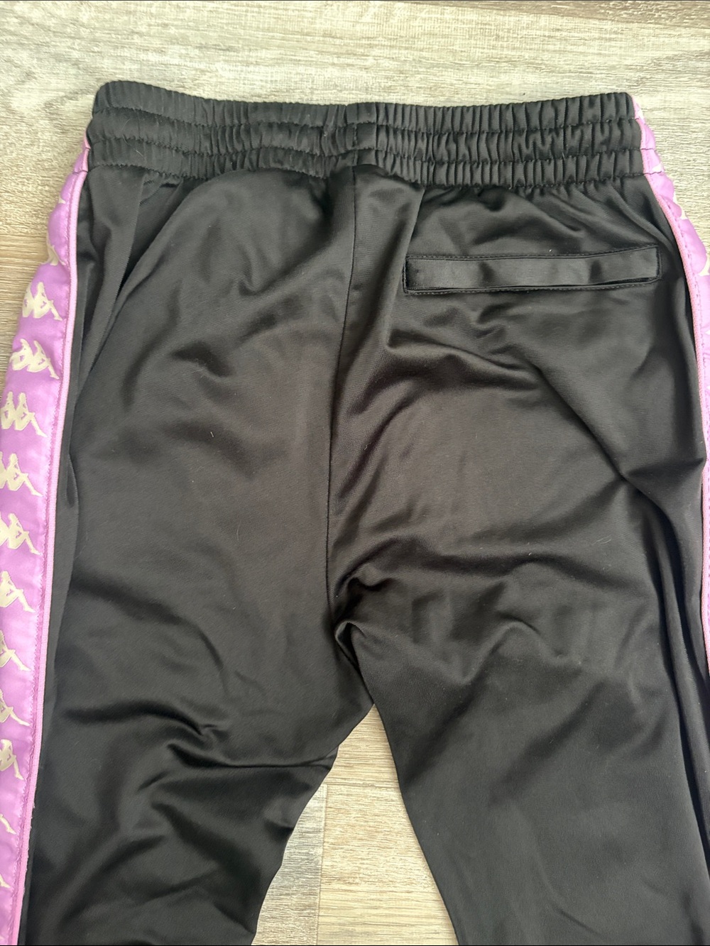 Kappa Black Joggers with Pink Logo Side Tape - Picture 6 of 7